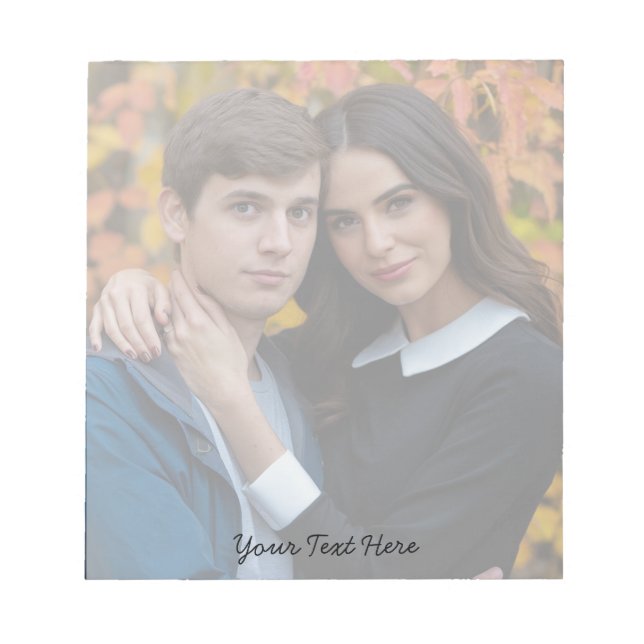 Modern Trendy Create your own photo and Text       Notepad (Front)