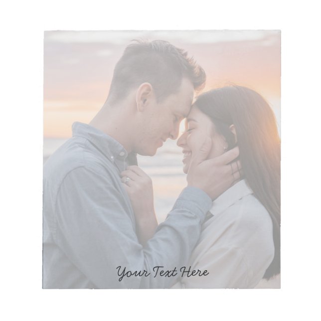 Modern Trendy Create your own photo and Text       Notepad (Front)