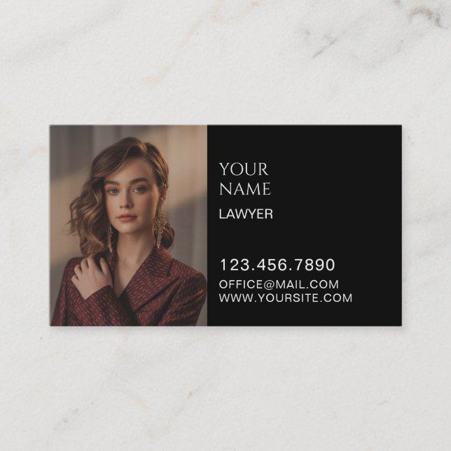 modern trendy customizable business cards (Front)