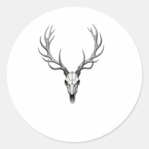 Modern Trendy Deer Skull Sticker2 Classic Round Sticker