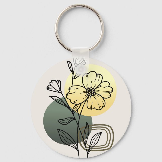  Modern trendy design  Keychain (Front)