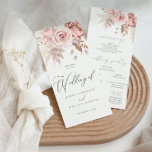 Modern Trendy Dusty Rose Blush Wedding Program<br><div class="desc">Modern Trendy Dusty Rose Blush Wedding Program

See matching collection in our store. One of our most popular wedding collections. 50 different invitations to choose in this particular collection from to match this program.</div>