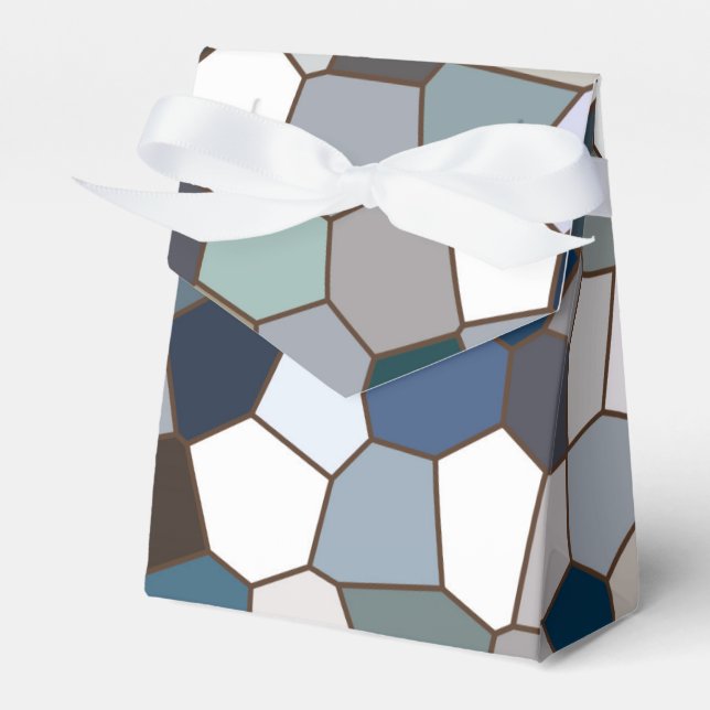 Modern Trendy Earth Toned Pattern Favor Box (Front Side)