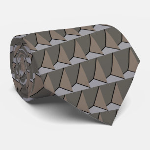 Modern Trendy Earth Toned Pattern Tie