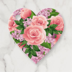 Modern Trendy Elegant Best Popular Love Floral Favour Tags