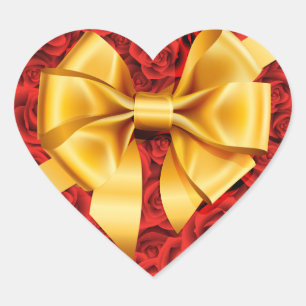 Modern Trendy Elegant Best Popular Love Floral Heart Sticker