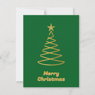 Modern Trendy Elegant Non Photo Christmas Tree  Holiday Card
