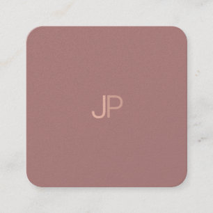 Modern Trendy Elite Design Monogram Template Luxe Square Business Card