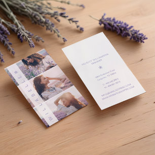 Modern Trendy Feminine Multiple Photo Layout Business Card