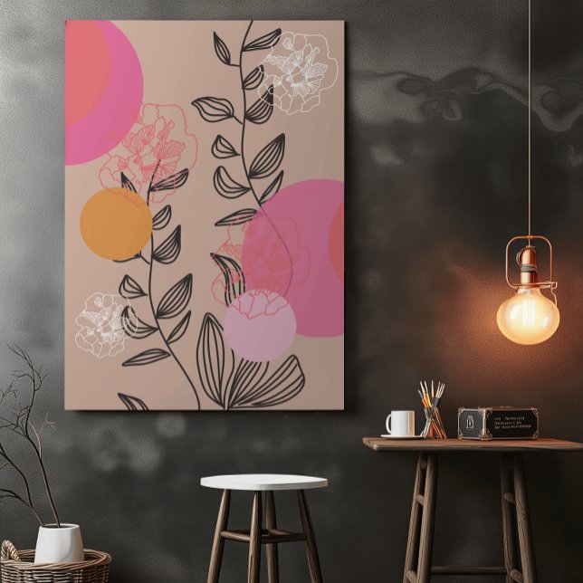 Modern trendy floral artistic home wall art poster (Creator Uploaded)