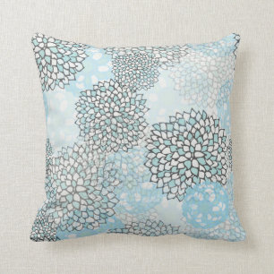 Modern Trendy Floral Pattern Throw Pillow