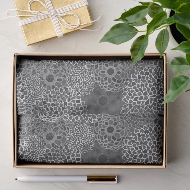 Modern Trendy Floral Pattern Tissue Paper (Gift)