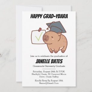 modern trendy funny graduation invitations