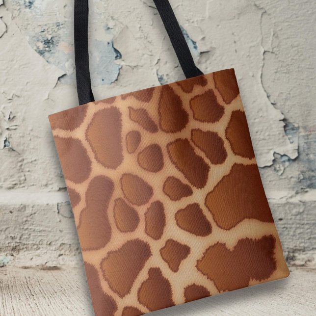 Modern Trendy Giraffe Pattern Safari Animal  Tote Bag (Creator Uploaded)