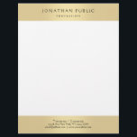 Modern Trendy Glamourous Gold Look Elegant Templat Letterhead<br><div class="desc">Modern Trendy Glamourous Gold Look Elegant Template Letterhead.</div>