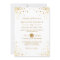 Modern Trendy Gold Confetti Dots Wedding Photo