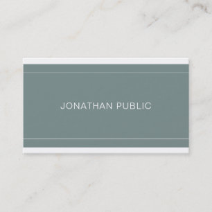 Modern Trendy Green Minimalist Design Luxury Plain Business Card