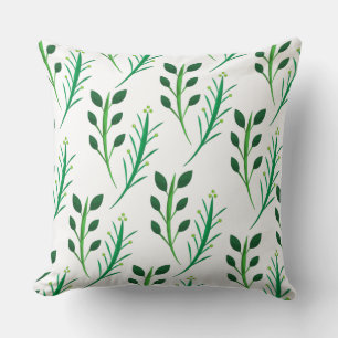 Modern trendy greenery family gift set chic cute throw pillow