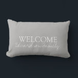 Modern trendy grey family monogram name lumbar lumbar pillow<br><div class="desc">Modern trendy grey family monogram name Lumbar Pillow.
You can easily change the text and add your name.</div>