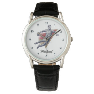 Modern Trendy Handball Player Personalized Watch