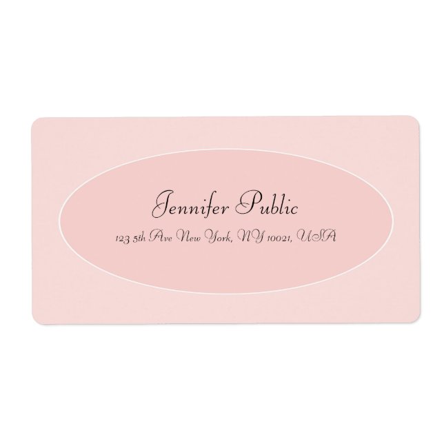 Modern Trendy Handwriting Script Blush Pink White (Front)