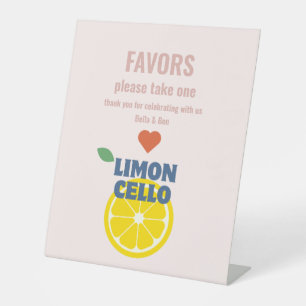Modern Trendy Homemade Limoncello Event Favour Pedestal Sign