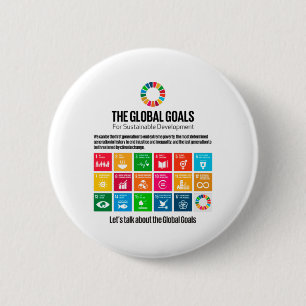 Modern Trendy Inspirational Sustainability Goals 2 Inch Round Button