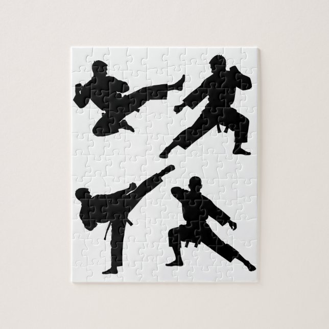 Modern Trendy Karate / Taekwondo / judo Jigsaw Puzzle (Vertical)