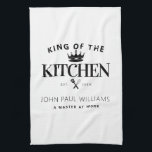 Modern Trendy King of the Kitchen Crown For Men Towel<br><div class="desc">Modern Trendy King of the Kitchen Crown For Men Kitchen Towel</div>