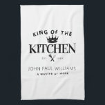 Modern Trendy King of the Kitchen Crown For Men Towel<br><div class="desc">Modern Trendy King of the Kitchen Crown For Men Kitchen Towel</div>