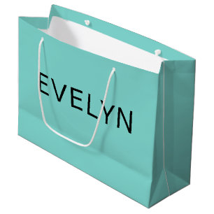 Modern Trendy Large Gift Bag Personalized Name
