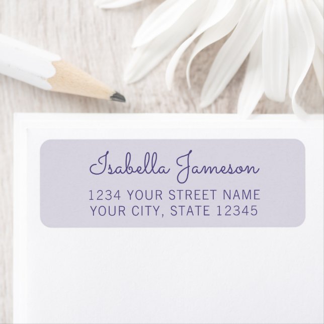 Modern Trendy Lavender Purple Return Address (Insitu)