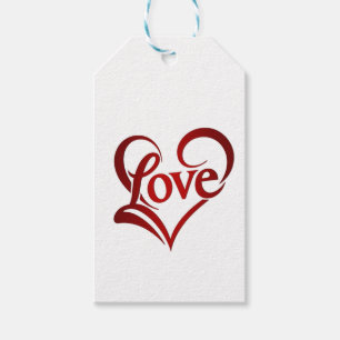 Modern Trendy Love Heart Happy Valentine's Day     Gift Tags