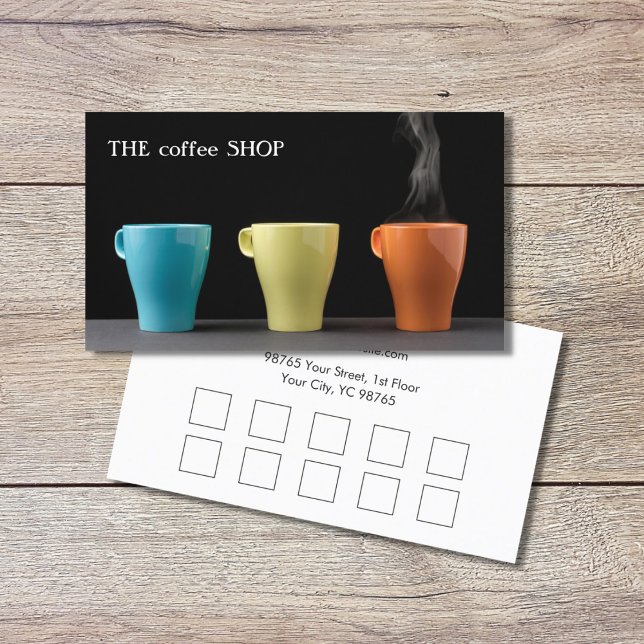Modern Trendy Loyalty Card Coffee Tea Shop (Creator Uploaded)