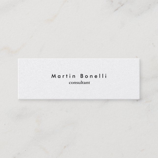 Modern Trendy Minimal Plain Slim Business Card (Front)