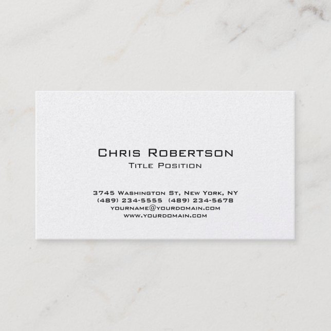 Modern Trendy Minimalist Charming Business Card (Front)