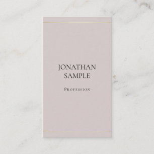 Modern Trendy Minimalist Design Elegant Plain Business Card