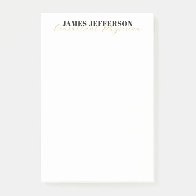 Modern Trendy Minimalist Plain Post-it Notes (Front)