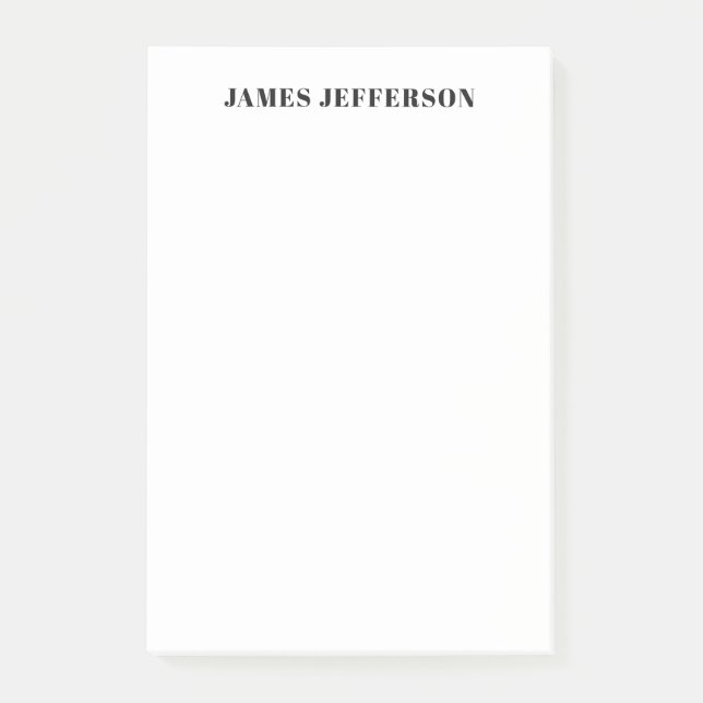 Modern Trendy Minimalist Plain Post-it Notes (Front)