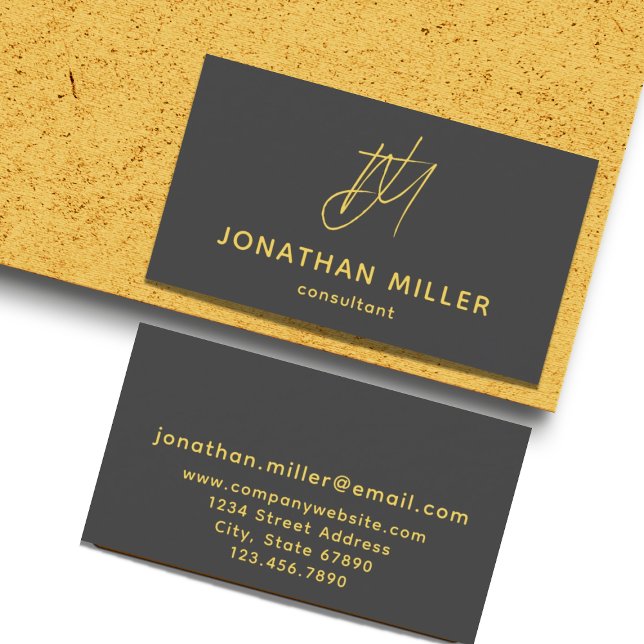 Modern Trendy Monogram Business Card (Creator Uploaded)