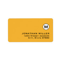 Modern Trendy Monogram Return Address Label
