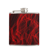 Modern Trendy Neon Red Curvy Line Abstract Pattern
