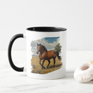 Modern Trendy Personalized Horse Lover Photo  Mug
