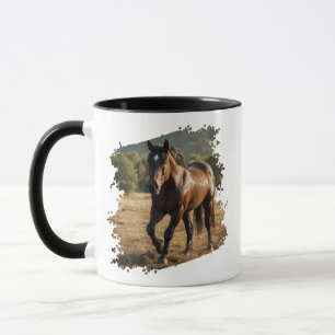 Modern Trendy Personalized Horse Lover Photo  Mug
