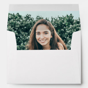 Modern Trendy Photo Lined Pre-Addressed Envelope