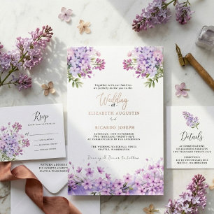 Modern Trendy Purple Lavender Wedding