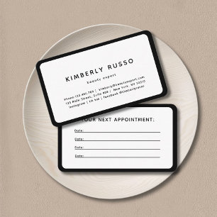 Modern, Trendy, Salon Appointment Card