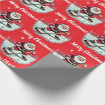 Modern Trendy Santa Playing Ice  Hockey      Wrapping Paper<br><div class="desc">This wrapping paper is perfect for adding a touch of trendy flair to your holiday gift-giving. Whether you're wrapping presents for family,  friends,  or colleagues,  this unique design is sure to impress. Upgrade your holiday packaging and give your gifts the attention they deserve.</div>