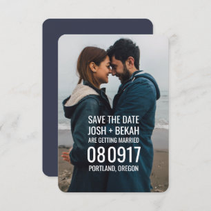 Modern Trendy Save the Date Postcard
