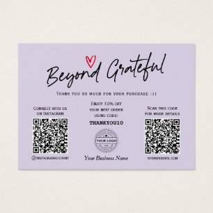 Modern trendy script chic QR code gift vouchers